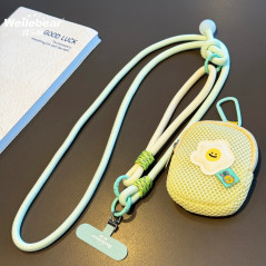 Collier Téléphone Cordon Long Tressé Bicolore | Smarty Paris